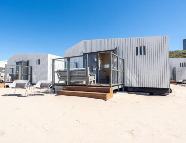 Strandhuisje aan zee